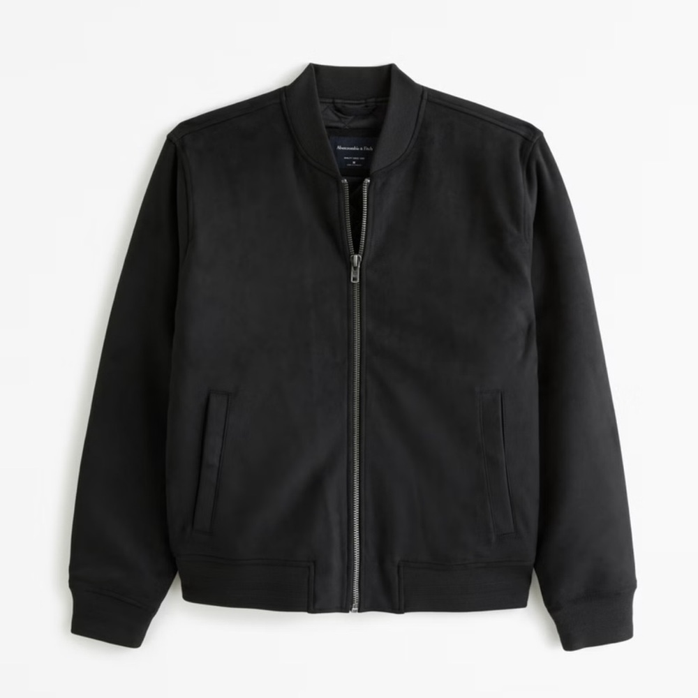 Abercrombie & Fitch Vegan Suede Bomber Jacket NWT